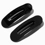 Matte Black Hair Claw Barrettes - 2 Pack,