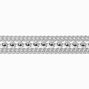 Silver-tone Pyramid Multi-Strand Bracelet ,