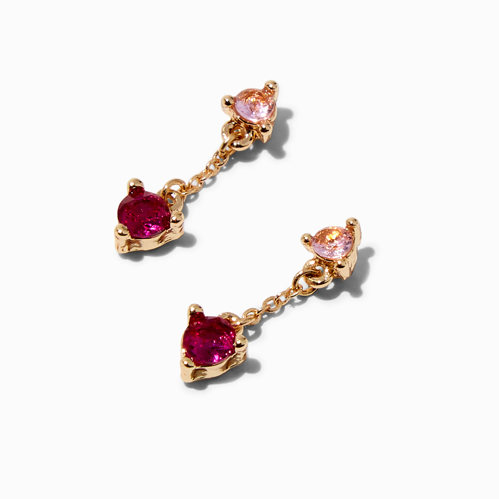 Pink cubic zirconia drop earrings online