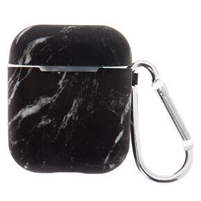 Black Marble Silicone Earbud Case Cover - Compatible With Apple AirPods&reg;,