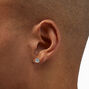 Icing Select Sterling Silver Platinum Round Cubic Zirconia Stud Earrings,