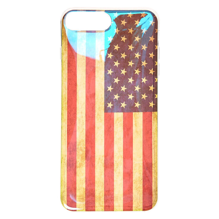 Holographic Distress American Flag Phone Case,