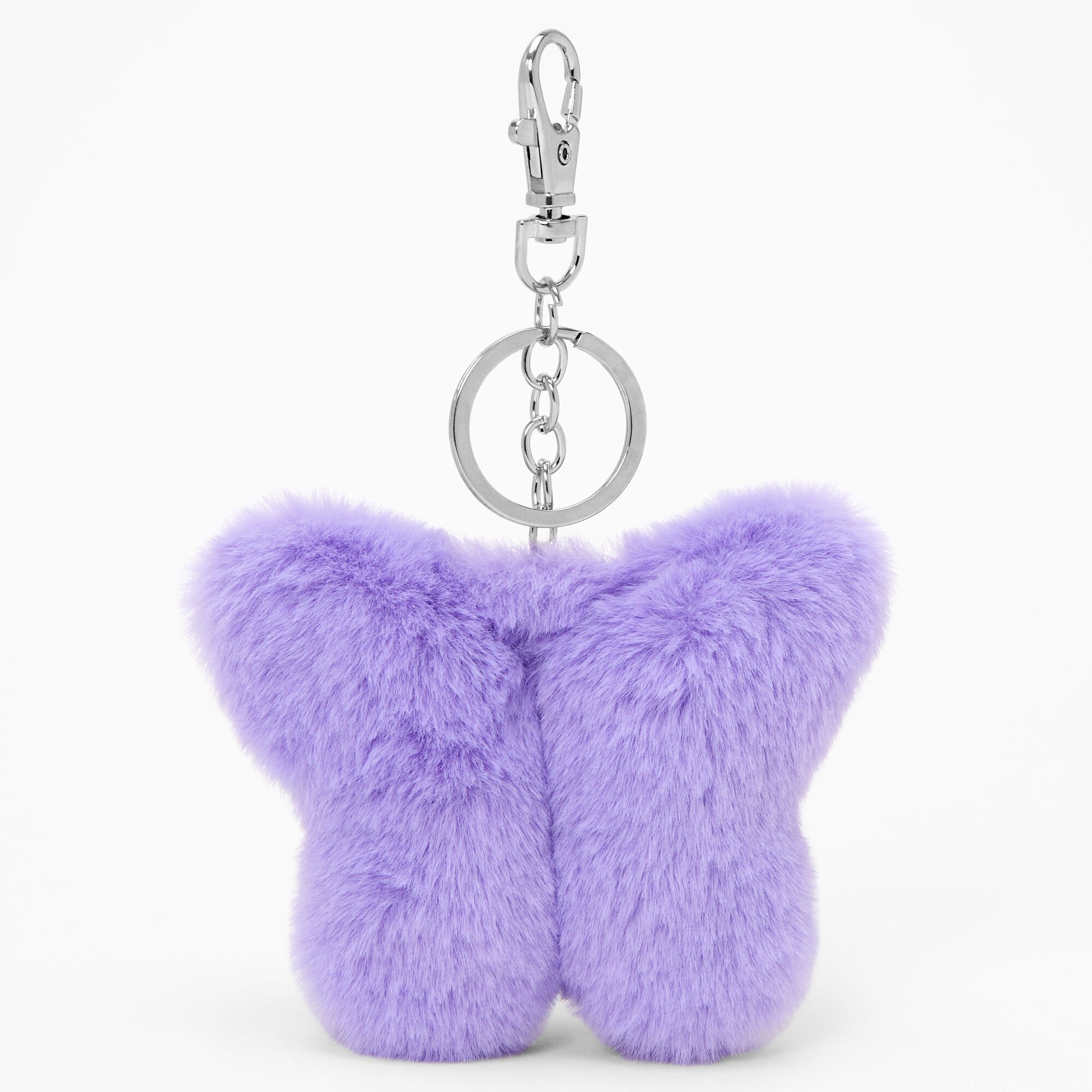 Purple Butterfly Pom Pom Keychain Icing US