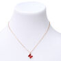 Butterfly Birthstone 16&quot; Gold Pendant Necklace - September,