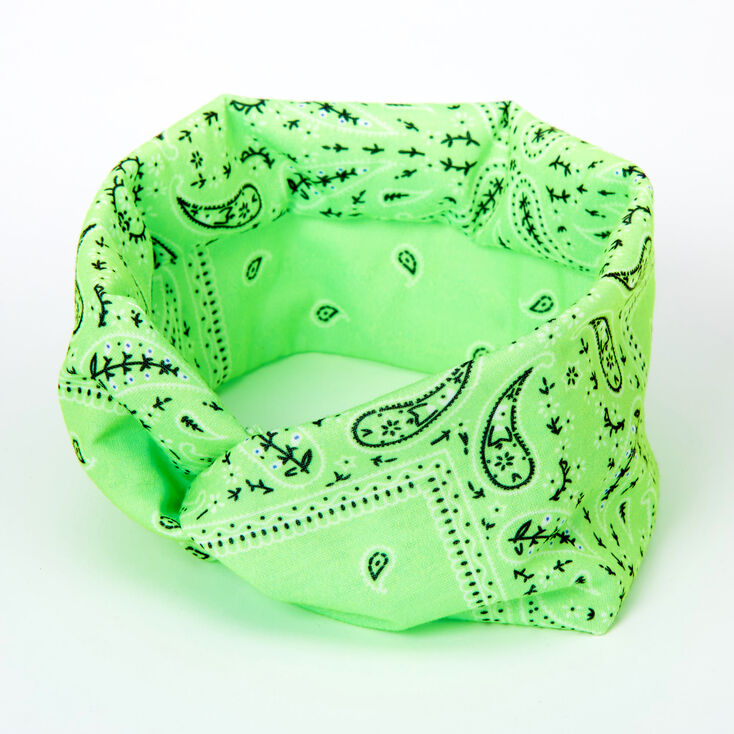 Bandana Twisted Headwrap - Lime,