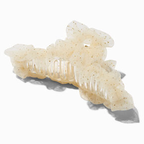 Ivory Glitter Tulle Hair Claw,