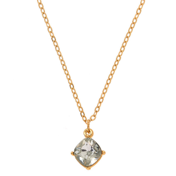 April Birthstone Pendant Necklace - Diamond,