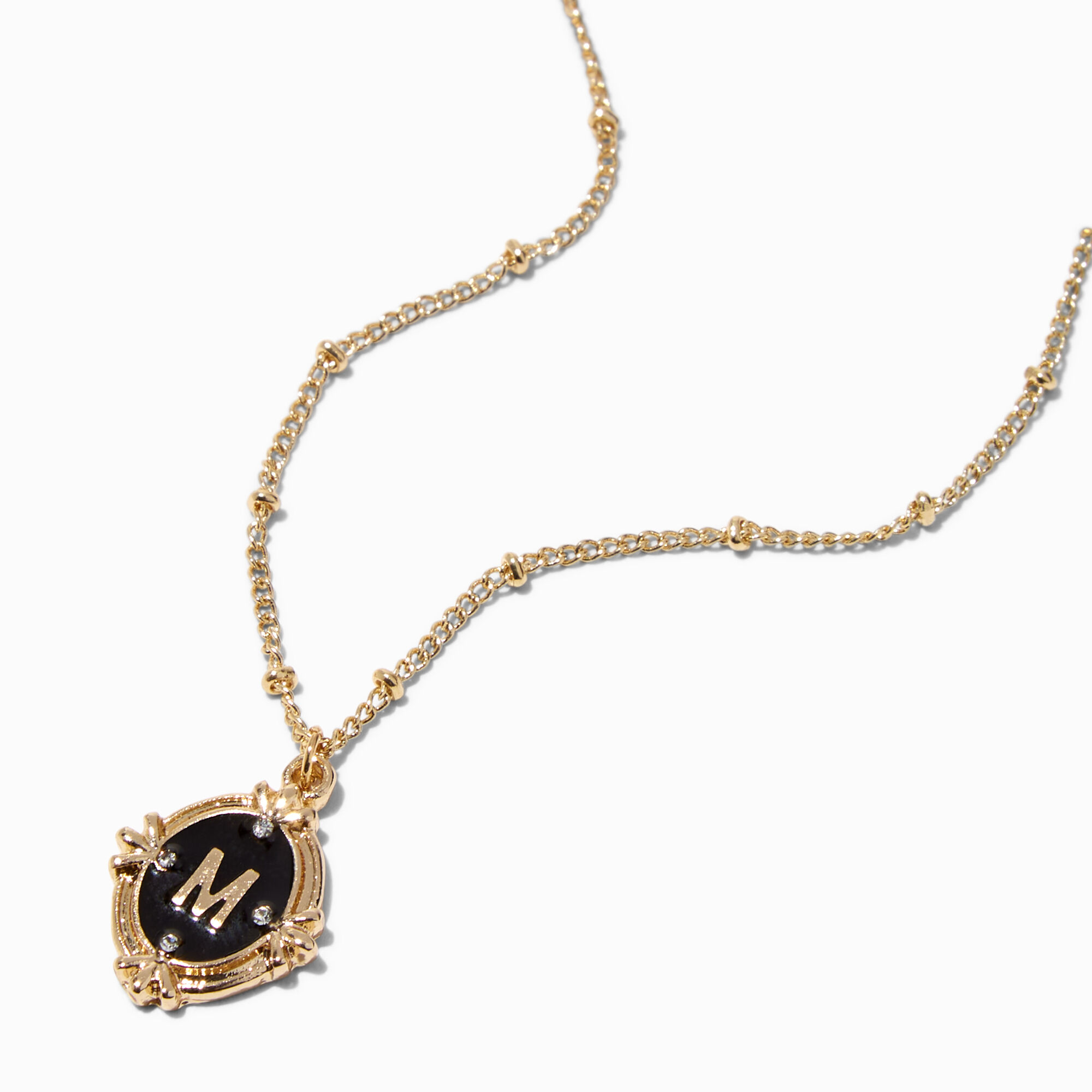 Vintage initial necklace clearance