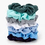 Blues &amp; Greens Solid Hair Scrunchies - 7 Pack,