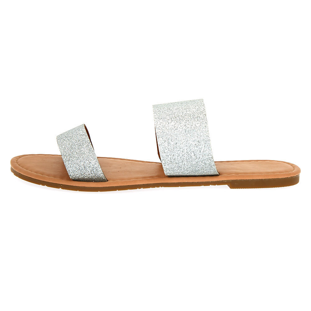 glitter 2 strap sandals