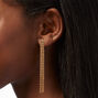 Gold Braided 3&quot; Chain Drop Earrings,