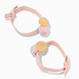 Pink &amp; Yellow Beaded Band Hair Ties - 2 Pack,