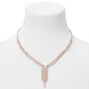 Rose Gold Twisted Fringe 16&quot; Necklace &amp; 3&quot; Drop Earrings Jewelry Set - 2 Pack,