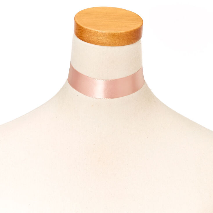 Blush Pink Satin Choker Necklace,