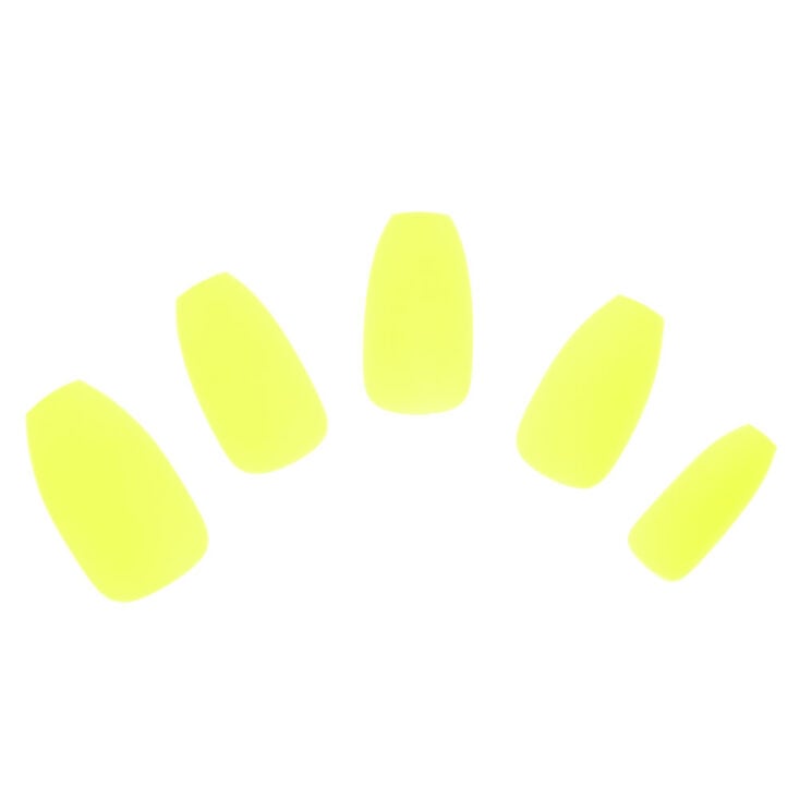 Citron Matte Faux Nail Set,