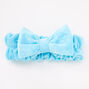 Blue Plush Makeup Bow Headwrap,