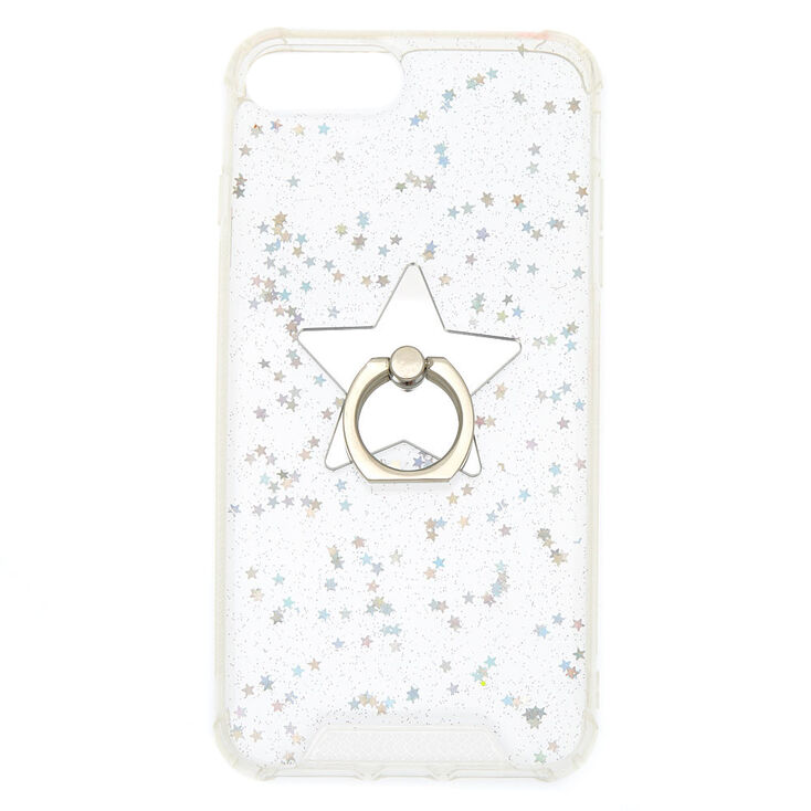 Iridescent Star Ring Stand Phone Case,