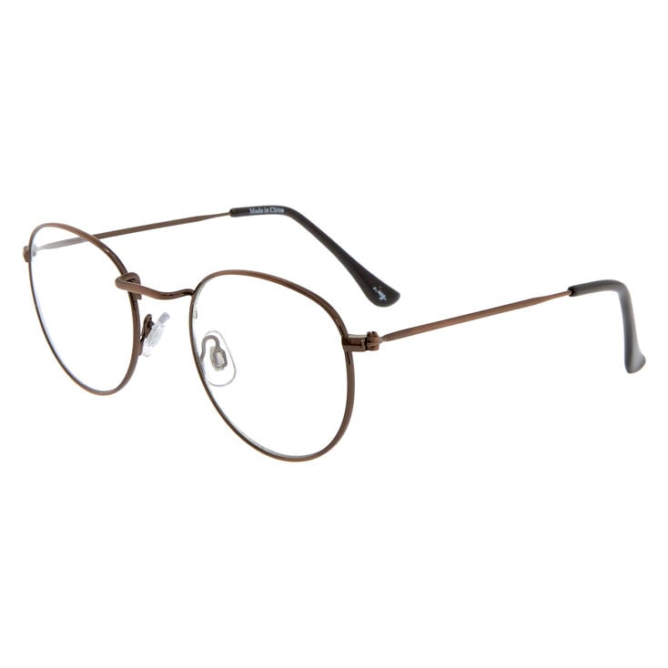 Bronze Round Clear Lens Frames,