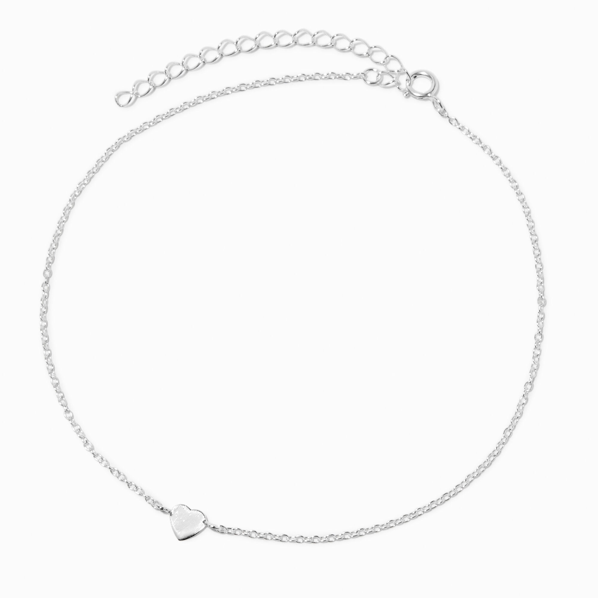 Sterling silver heart anklet store