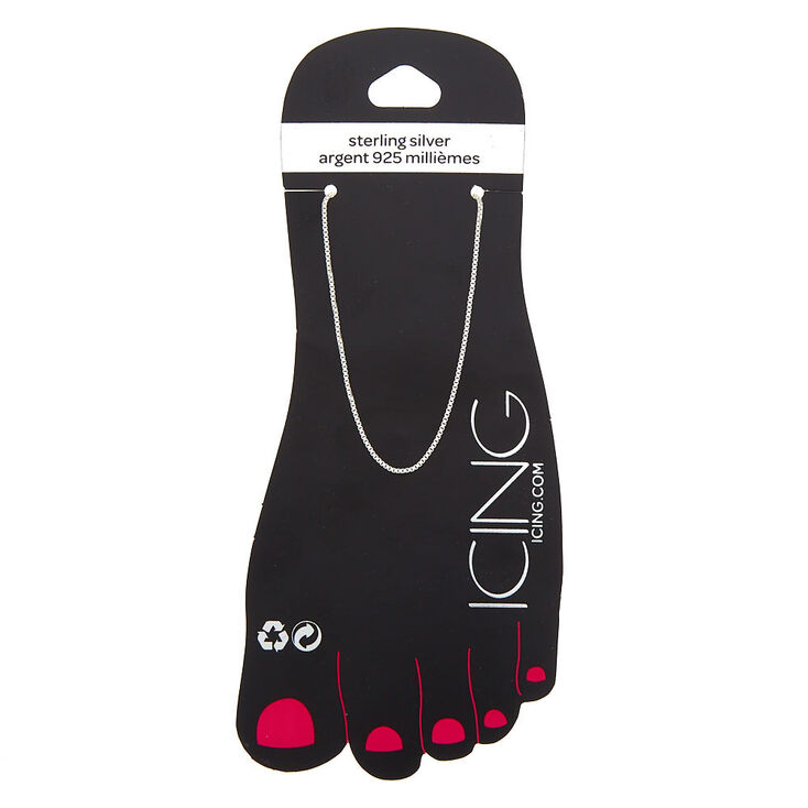 Sterling Silver Box Chain Anklet,