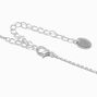 Black Crystal Silver-tone Cross Pendant Necklace,