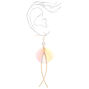Gold 14G Rainbow Flower Top Down Belly Ring,