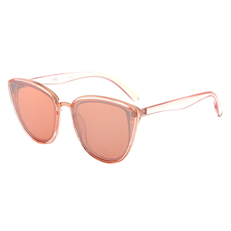 Mirrored Mod Cat Eye Sunglasses - Rose Gold | Icing US