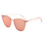 Mirrored Mod Cat Eye Sunglasses - Rose Gold,