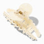 White Tortoiseshell Pearl Hair Claw,
