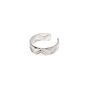 Silver Textured Ear Cuff,