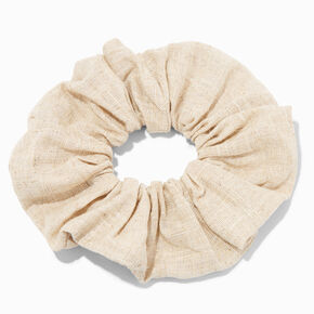 Medium Cream Jute Hair Scrunchie,