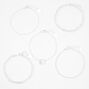 Silver Heart Chain Bracelets - 5 Pack,