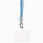 Light Blue Corded Crossbody Phone Strap,