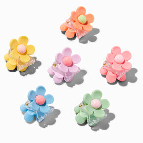 Pastel Daisy Hair Claws - 6 Pack,