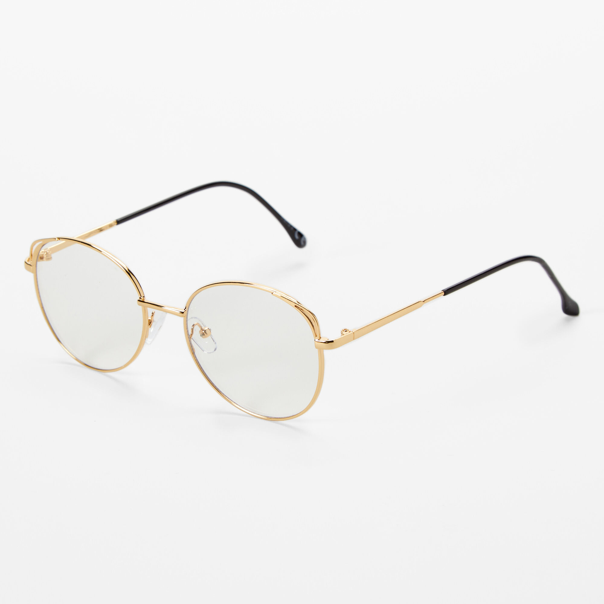 Silver Round Clear Lens Frames Icing US