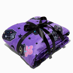 Halloween Mystical Icons Throw Blanket,