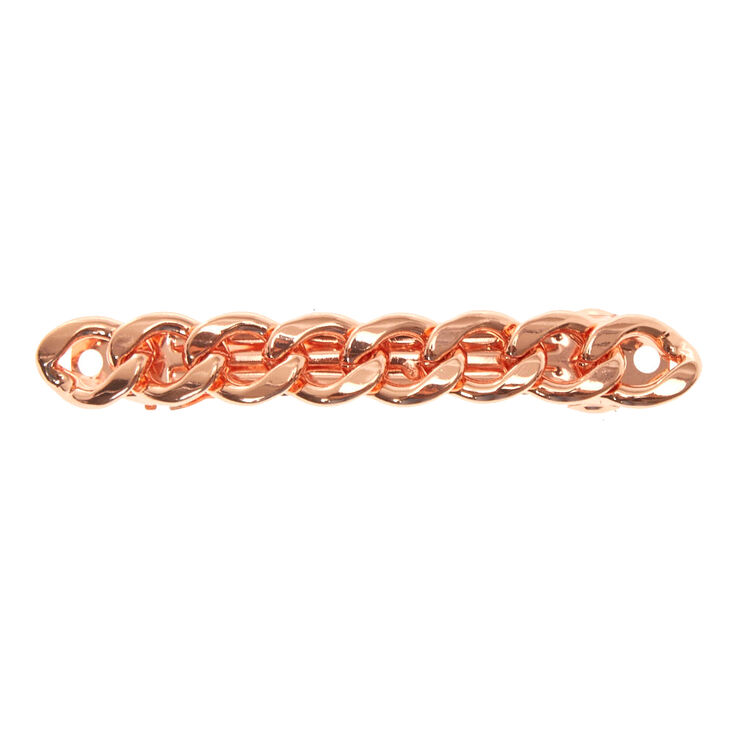 Rose Gold Chain Hair Barrette,