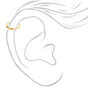 Sterling Silver Mixed Metal 22G Beaded Cartilage Hoop Earrings - 3 Pack,