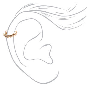 Gold Twisted Crystal Cartilage Hoop Earrings - 3 Pack,