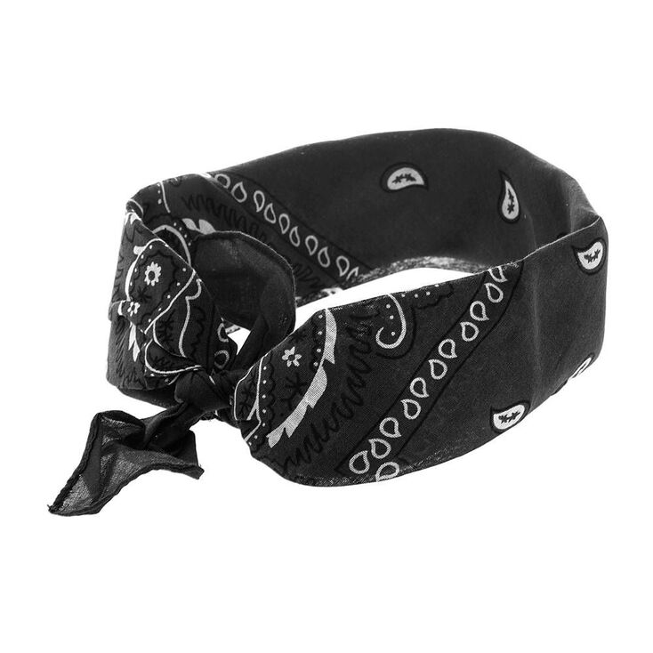 Black Paisley Bandana Headwrap,