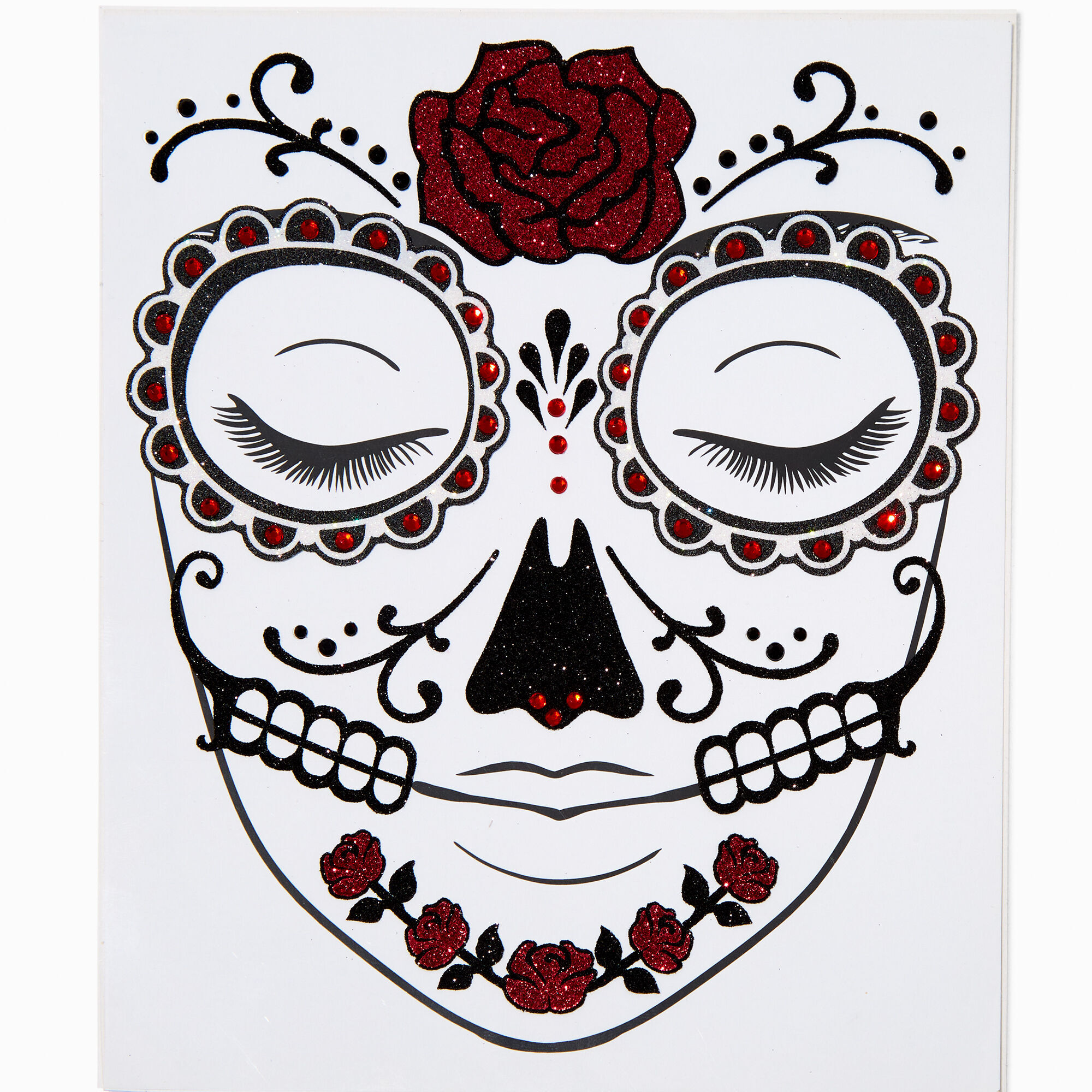 Traditional Day of the Dead Face Gems Icing US
