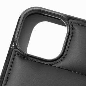 Black Quilted Padded Phone Case - Fits iPhone&reg; 13/14/15 Pro,
