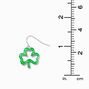 St. Patrick&#39;s Day Glitter Shamrock 1&quot; Drop Earrings,