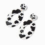 Cow Print 2.5&quot; Drop Earrings,