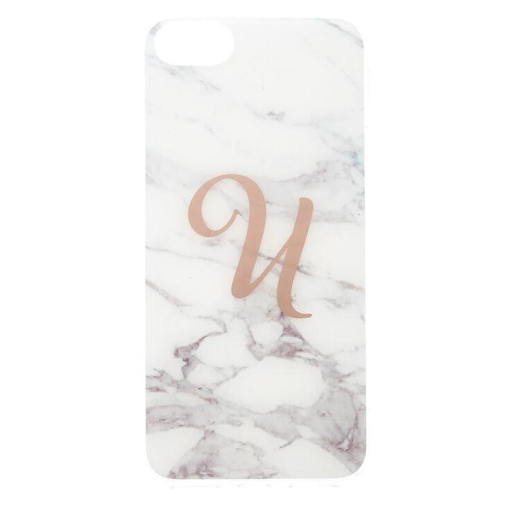 Marble U Initial Phone Case - Fits iPhone 6/7/8,