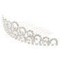Silver-Tone Crystal Mini Tiara,