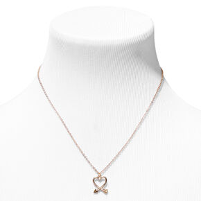 Gold Arrow Heart Pendant Necklace,