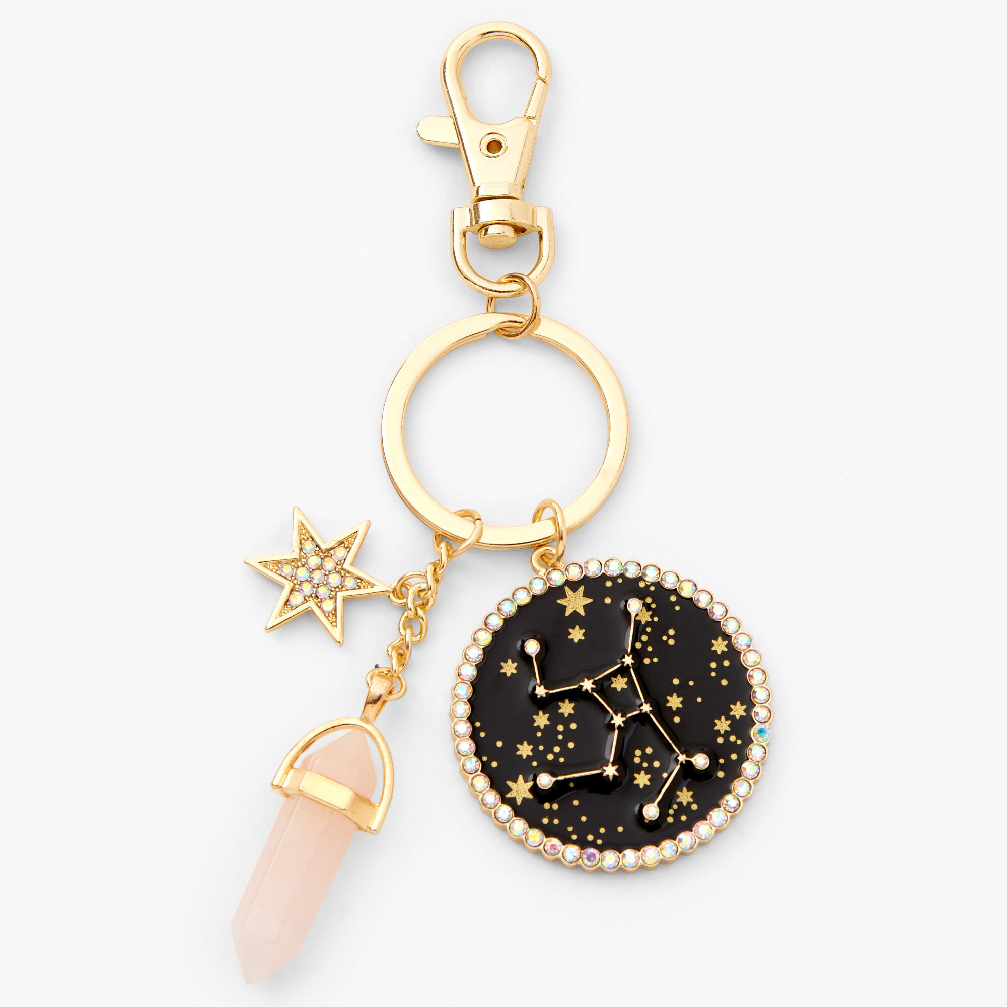 Gold shop star keychain