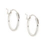 Sterling Silver Hinged Hoop Earrings,