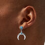 Turquoise Horn Silver 1&#39;&#39; Drop Earrings,